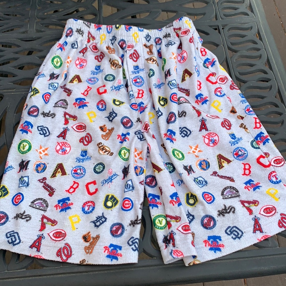 Boys pajama bottoms baseball logos
